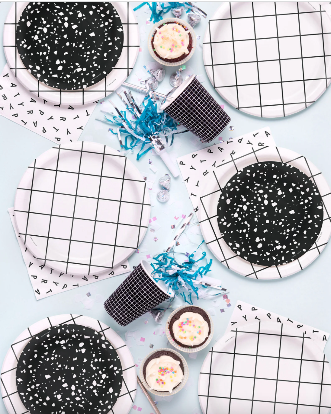 Stripe party plates
