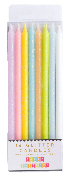 Tall Pastel Rainbow Candles